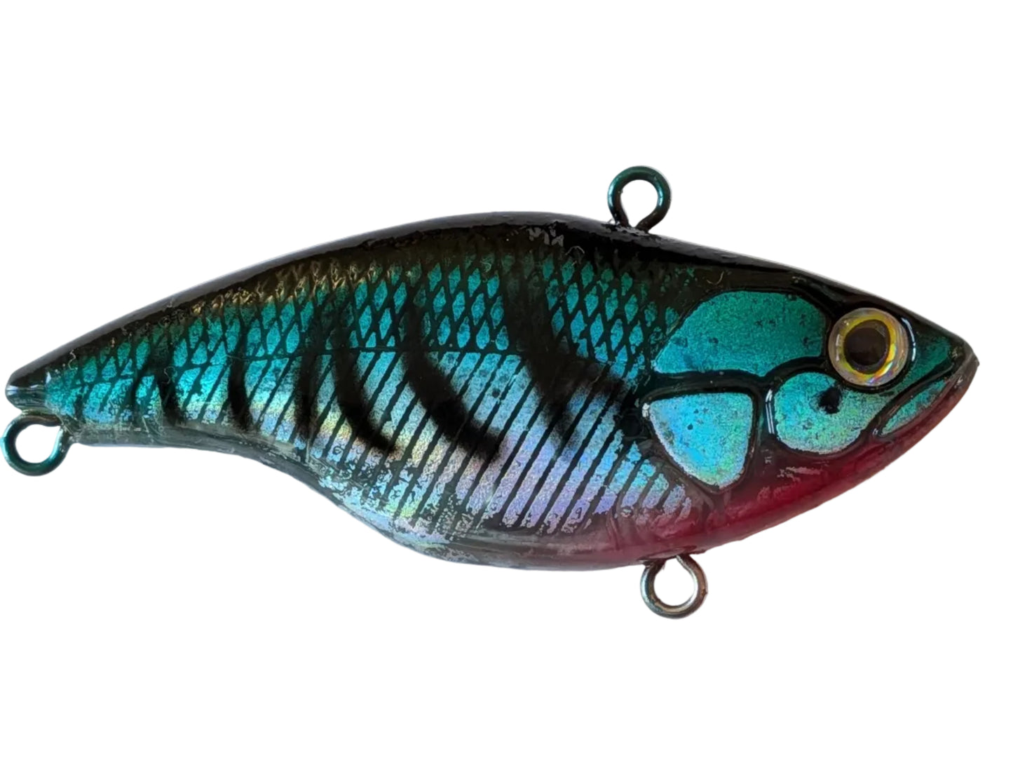Colorful fishing lure with a white background